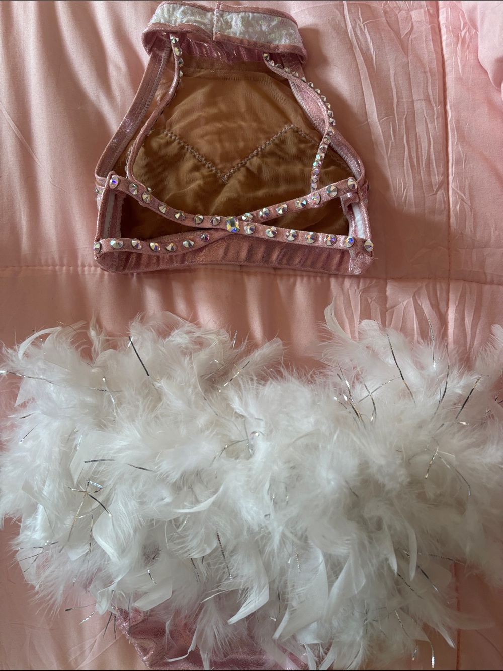 Kids Pink Sequin Dance Costume Set - Sparkle Two-Piece - Picture 5 of 5
